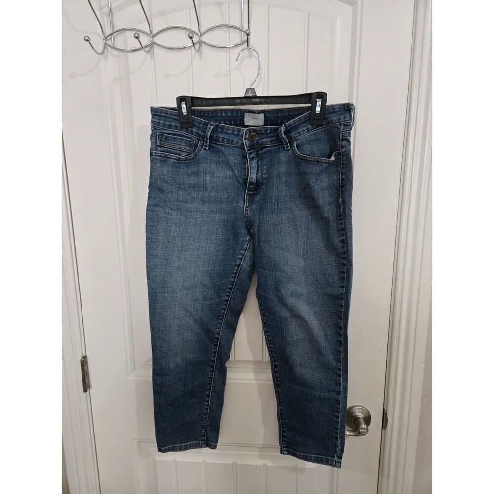 Levi Strauss & Co Womens Size 12 Blue Stretch Denim Capri Cropped Jeans